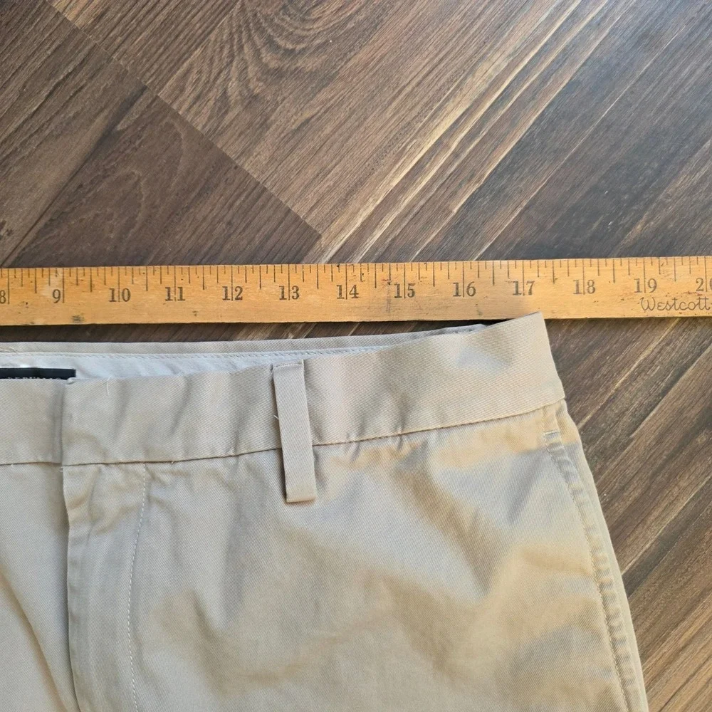 Banana‎ Republic Emerson Chino Mens Khaki Flat Front Pants Size 35x32 preppy